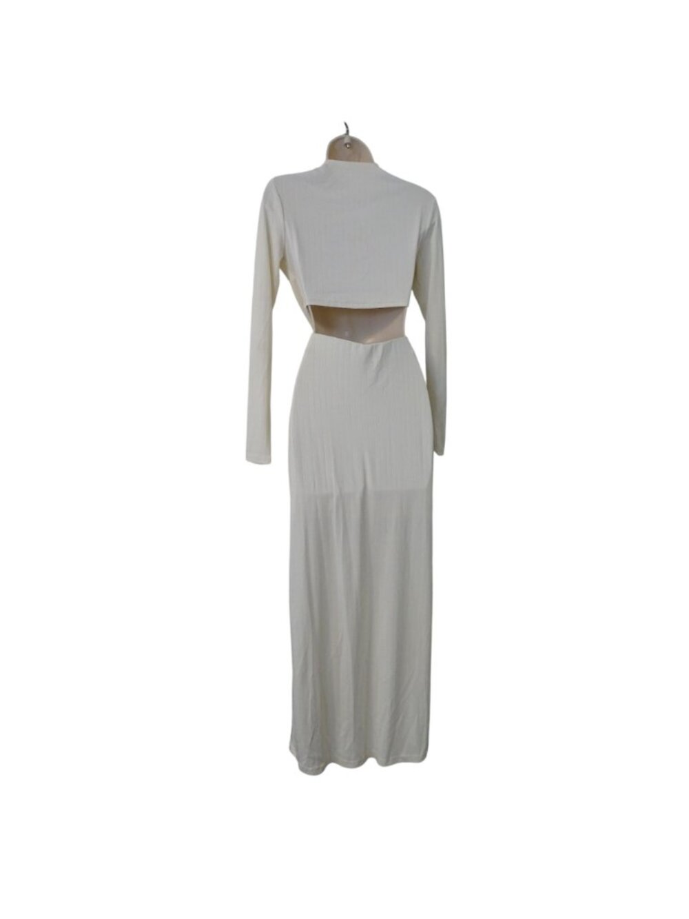 Significant Other Odelia Ivory Long Sleeve Midi Dress Twist Front Women Size 6 - Picture 5 of 14